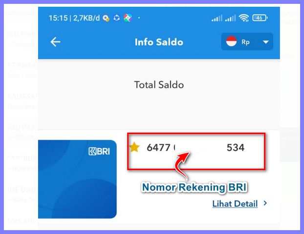 cara cek nomor rekening BRI lewat HP