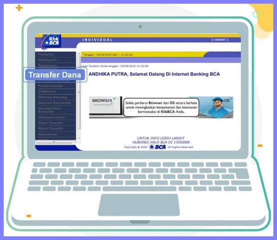 Cara Transfer BCA Ke BCA melalui KlikBCA