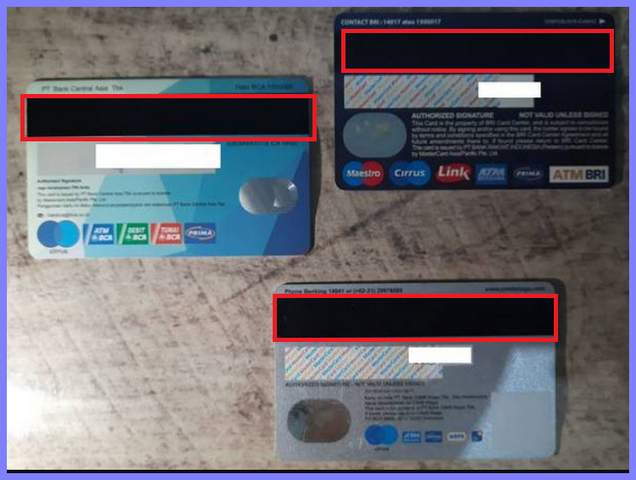 Contoh Kartu ATM Non Chip BCA