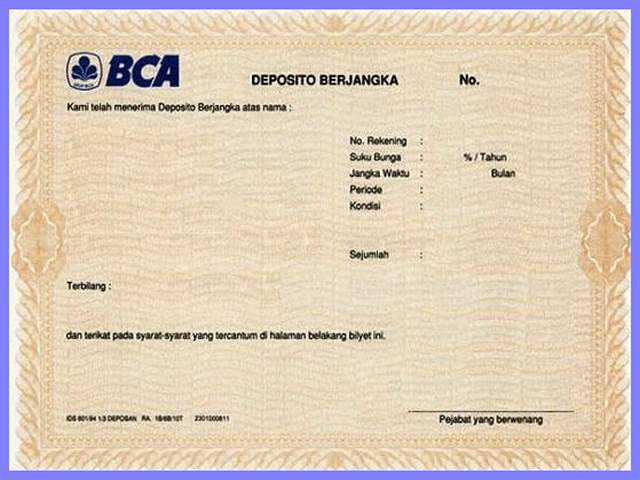 Deposito BCA