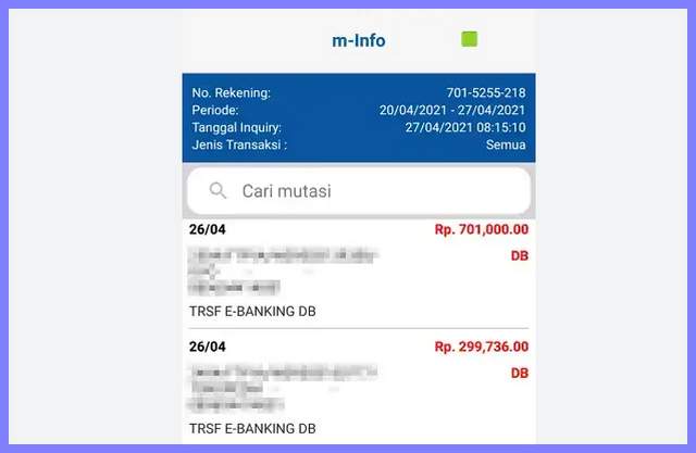 Cara Melihat Transferan Masuk di M Banking BCA