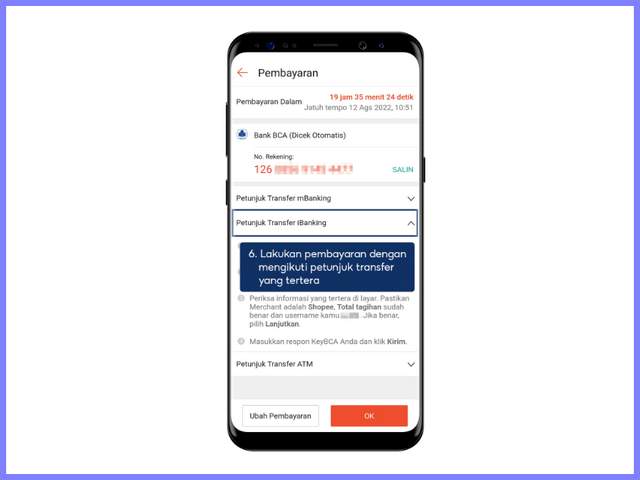 cara bayar shopee lewat m banking bca