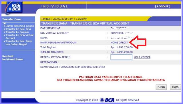 Cara Bayar Home Credit Via KlikBCA