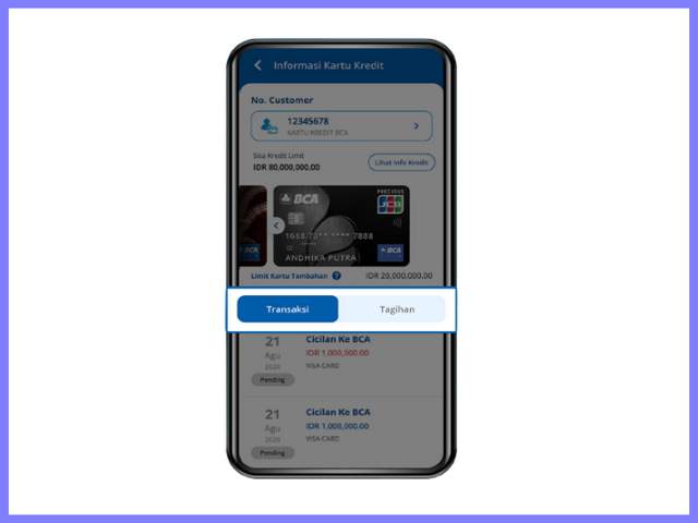Cek Tagihan Kartu Kredit lewat BCA Mobile
