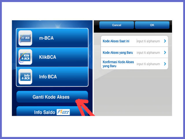 cara ganti kode akses bca mobile