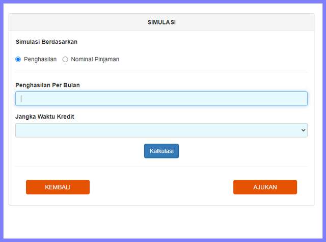 Simulasi KTA BNI