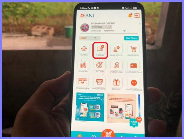 Top Up LinkAja BNI Mobile Banking